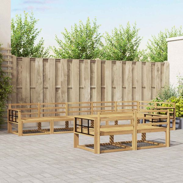 Комплект дивани за открито 8 pcs Бяло 406 x 168,5 x 73 см