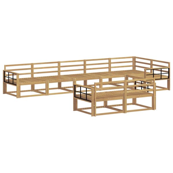 Комплект дивани за открито 8 pcs Бяло 406 x 168,5 x 73 см