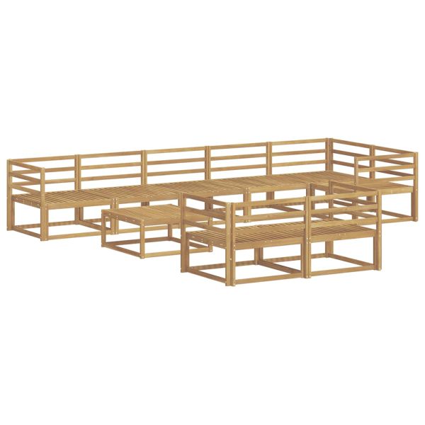 Комплект дивани за открито 9 pcs Бяло 79 x 79 x 37 см