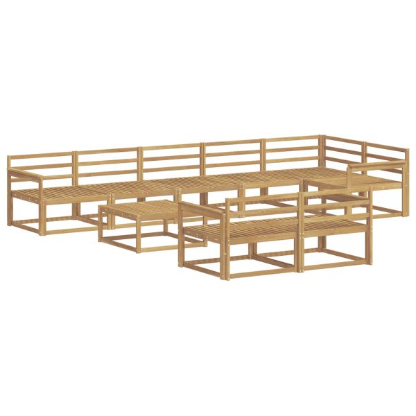 Комплект дивани за открито 9 pcs Бяло 79 x 79 x 37 см