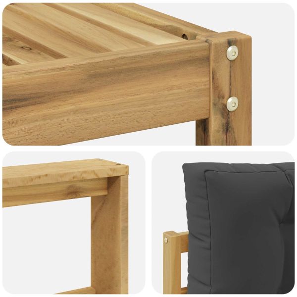 Комплект дивани за открито 9 pcs Бяло и антрацит