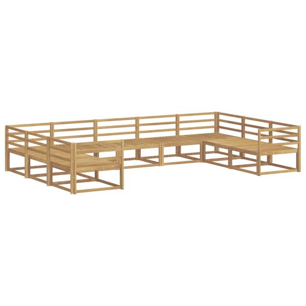 Комплект дивани за открито 9 pcs Бяло 404 x 245,5 x 73 см