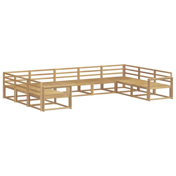 Комплект дивани за открито 9 pcs Бяло 404 x 251,5 x 73 см