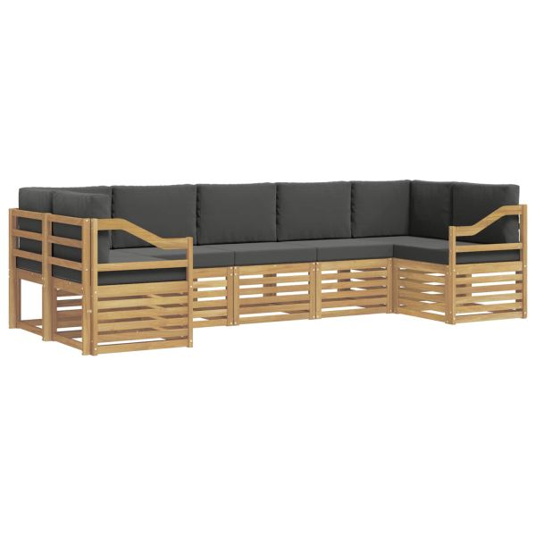Комплект секционен диван 7 pcs Бяло и антрацит