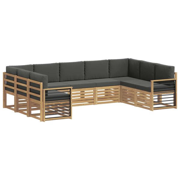 Комплект секционен диван 9 pcs Бяло и антрацит