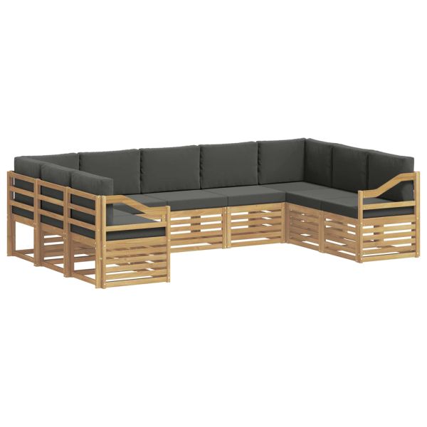 Комплект секционен диван 9 pcs Бяло и антрацит