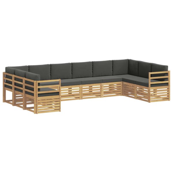 Комплект секционен диван 10 pcs Бяло и антрацит