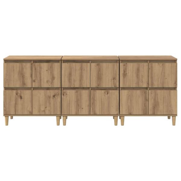 Скейдбордове 3 pcs Дъб 60 x 35 x 70 cm Инженерно дърво