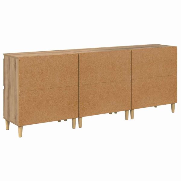 Скейдбордове 3 pcs Дъб 60 x 35 x 70 cm Инженерно дърво