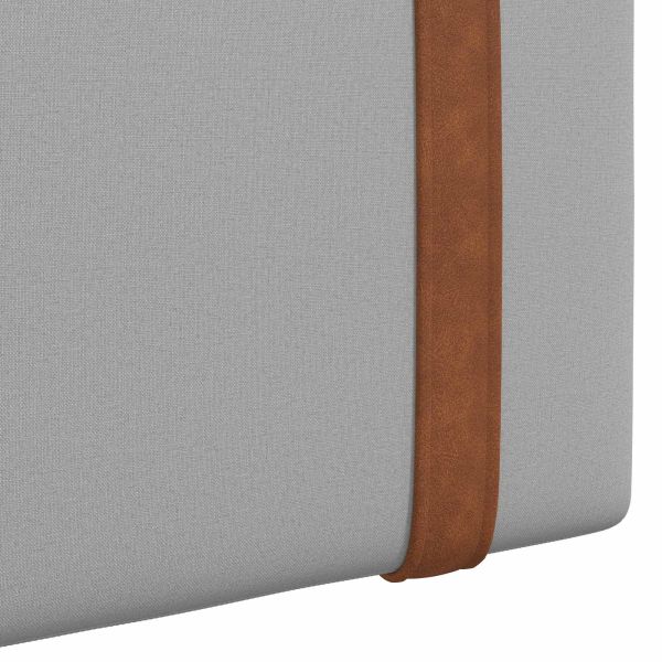 Табла за легло висяща С LED осветление Облачно сиво Антично PU