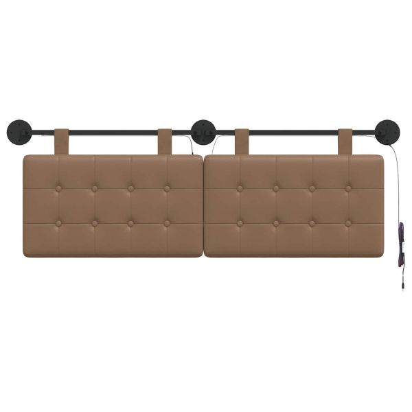 Табла за легло висяща С LED осветление Капучино Изкуствена