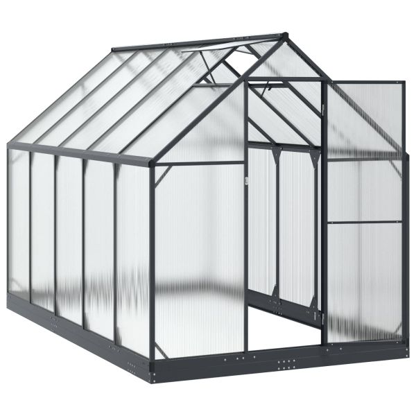 Оранжерия за градина с врата Антрацит 183,5 x 303,5 x 207 см