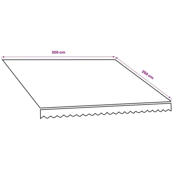 Резервен плат за тента Оранжево и кафяво 300 x 250 cm Полиестер