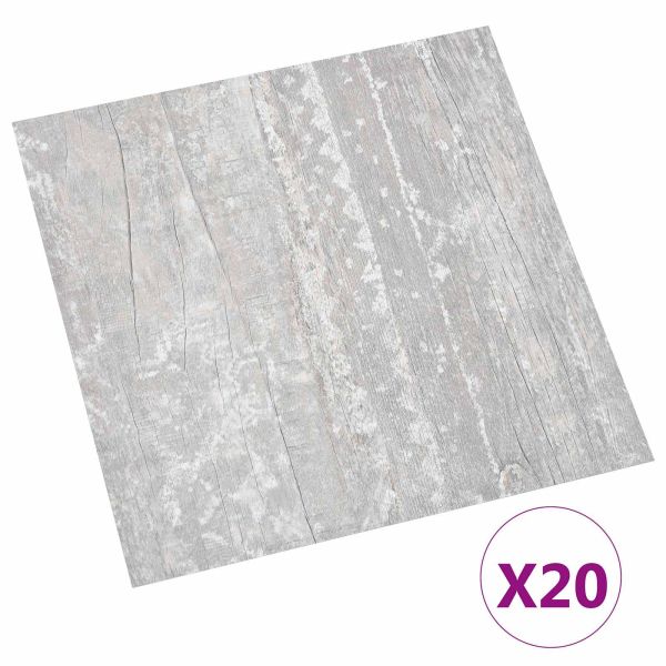 Самозалепващи дъски за настилка 30,5 x 30,5 см 20 pcs ПВЦ Сиво