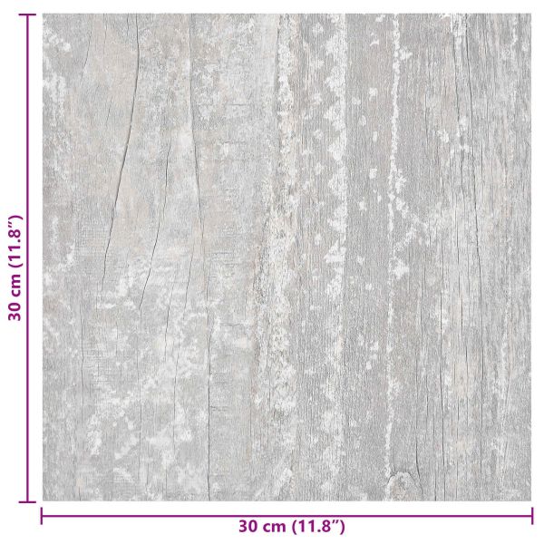 Самозалепващи дъски за настилка 30,5 x 30,5 см 20 pcs ПВЦ Сиво