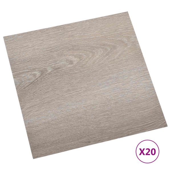 Самозалепващи дъски за настилка 30,5 x 30,5 см 20 pcs ПВЦ Таупе
