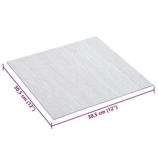 Самозалепващи дъски за настилка 30,5 x 30,5 см 20 pcs ПВЦ Бяло