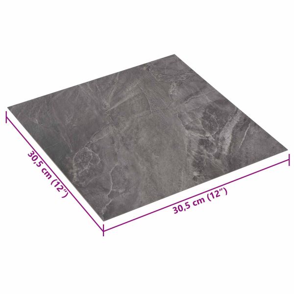 Самозалепващи дъски за настилка 30,5 x 30,5 см 20 pcs ПВЦ Черно