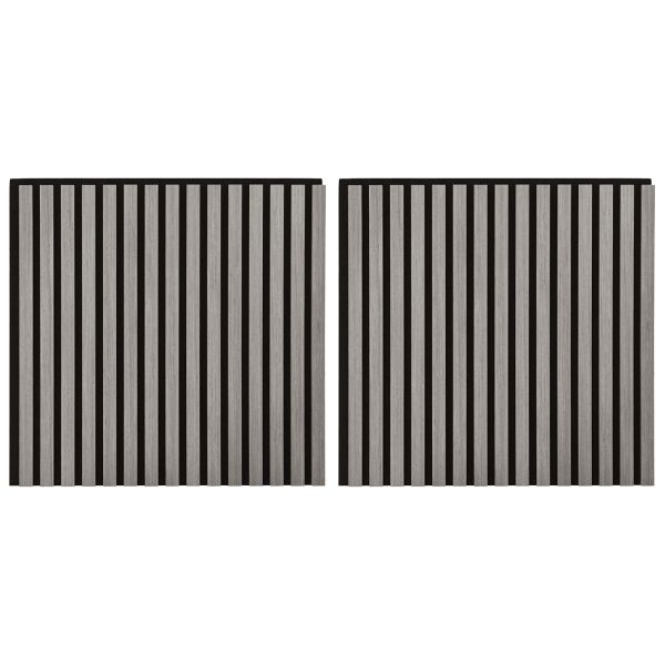 Стенни панели 2 pcs Сиво 60,5 x 60 см