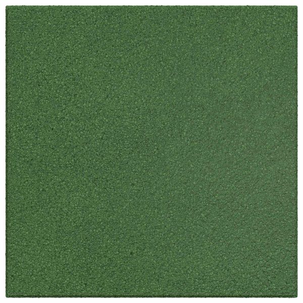 Плочки за защита при падане 6 pcs Зелено 50 x 50 cm Каучук