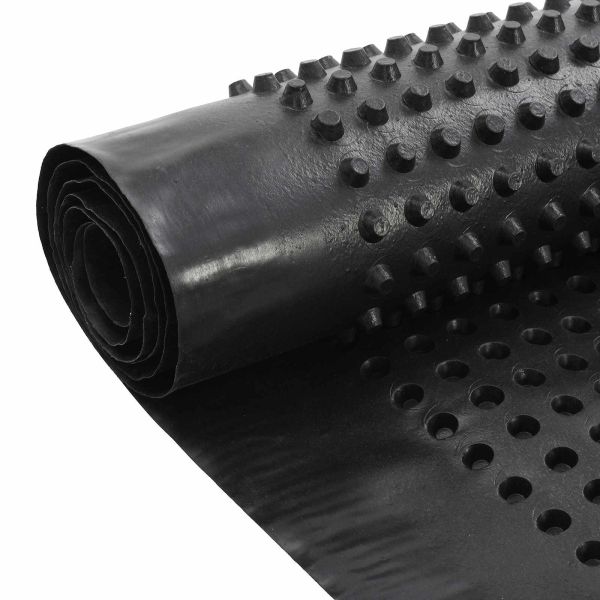 Оребрена дренажна плоча Черно 1 x 10 m HDPE