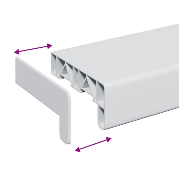 Перваз за прозорец Бяло 60 x 15 x 4,5 см ПВЦ