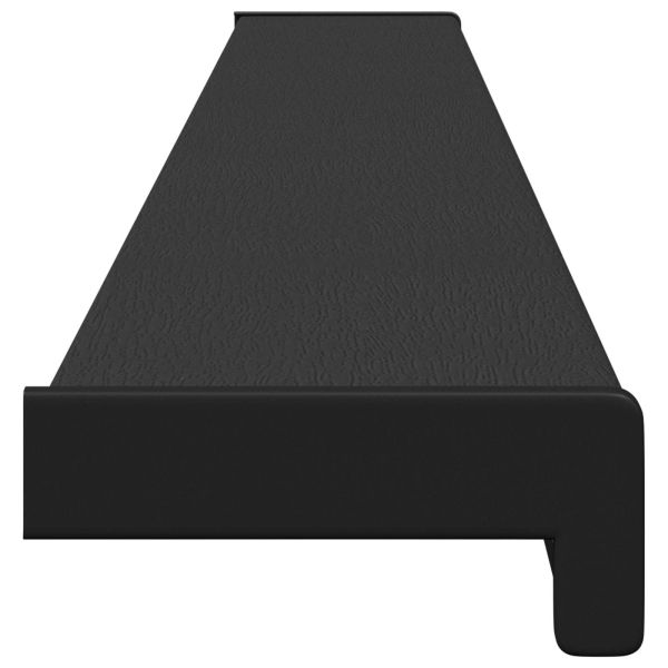 Перваз за прозорец Черен с дървесен фибър 140 x 15 x 4,5 см ПВЦ