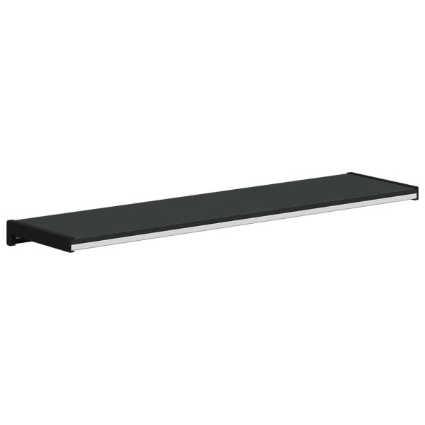 Перваз за прозорец Черен с дървесен фибър 100 x 25 x 4,5 см ПВЦ