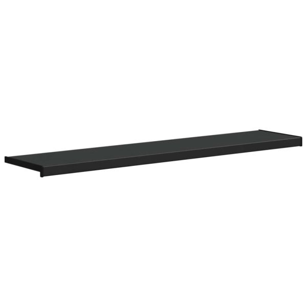 Перваз за прозорец Черен с дървесен фибър 120 x 35 x 4,5 см ПВЦ