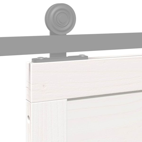 Врата за плевня Бяло 100 x 2,5 x 208 см