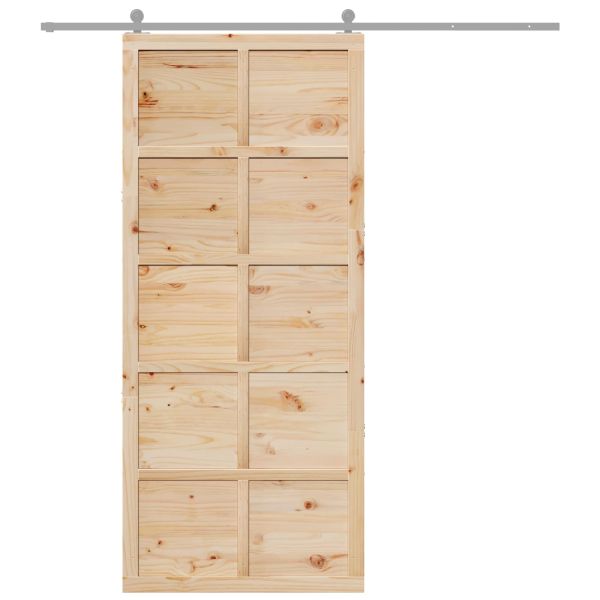 Врата за плевня Натурално 100 x 2,5 x 208 см