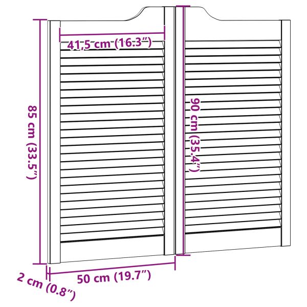 Врати с люлеещо се отваряне 2 pcs Натурално