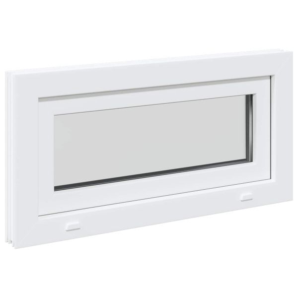 Прозорец за мазе RISOR 80 x 40 cm PVC и стъкло Бяло