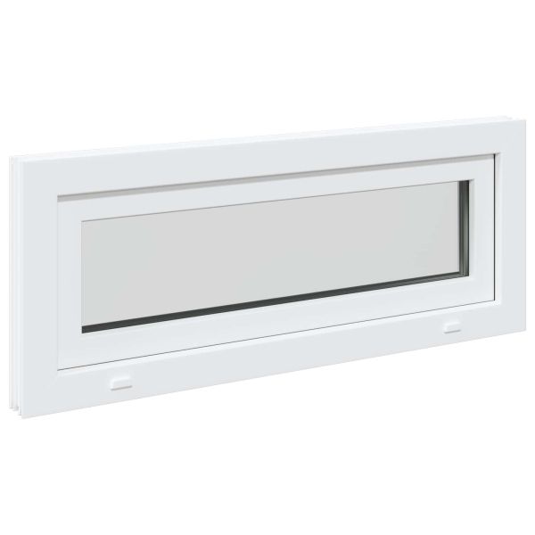 Прозорец за мазе RISOR 100 x 40 cm PVC и стъкло Бяло