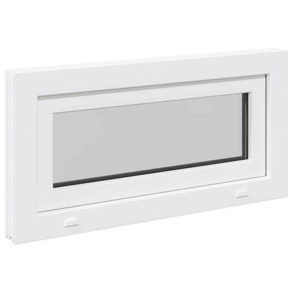 Прозорец за мазе RISOR 80 x 40 cm PVC и стъкло Бяло