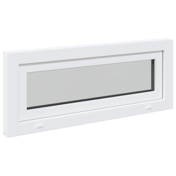 Прозорец за мазе RISOR 110 x 40 cm PVC и стъкло Бяло