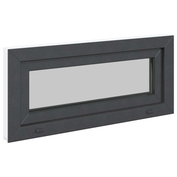 Прозорец за мазе RISOR 90 x 40 cm PVC и стъкло Антрацит