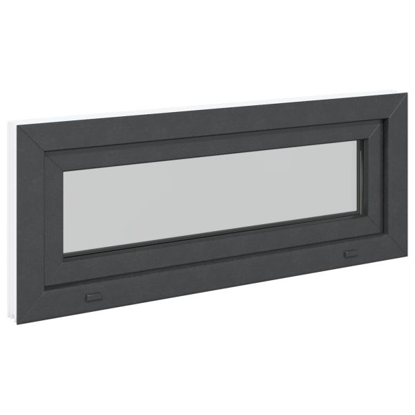 Прозорец за мазе RISOR 110 x 40 cm PVC и стъкло Антрацит