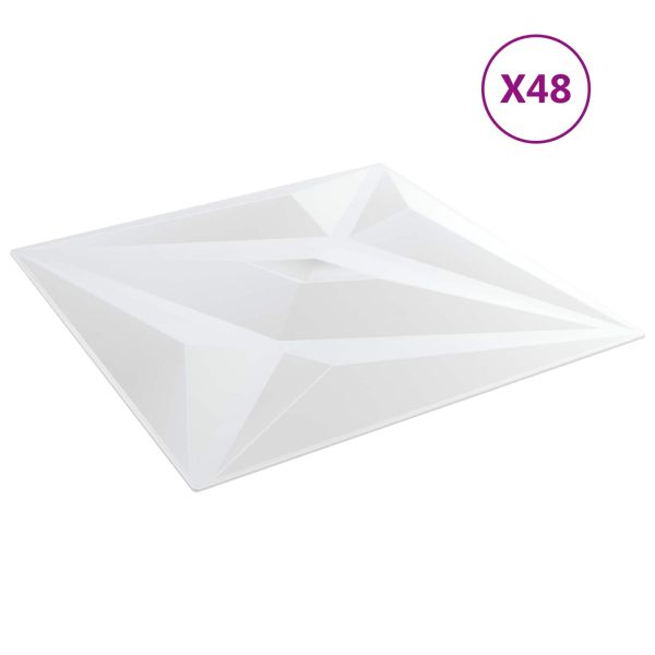 Стенни панели Звезда 12 pcs Бяла звезда 50 x 50 cm XPS Пяна