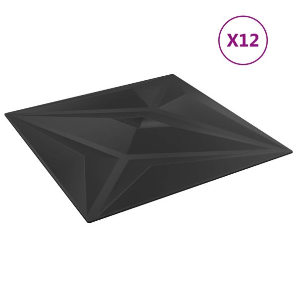Стенни панели Звезда 48 pcs Черна звезда 50 x 50 cm XPS Пяна