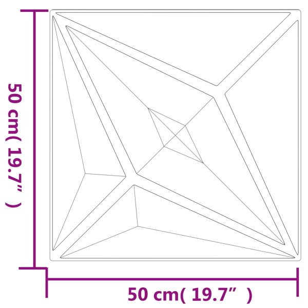 Стенни панели Звезда 48 pcs Черна звезда 50 x 50 cm XPS Пяна