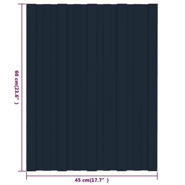 Покривен панел 36 pcs Антрацит 60 x 45 cm Поцинкована стомана