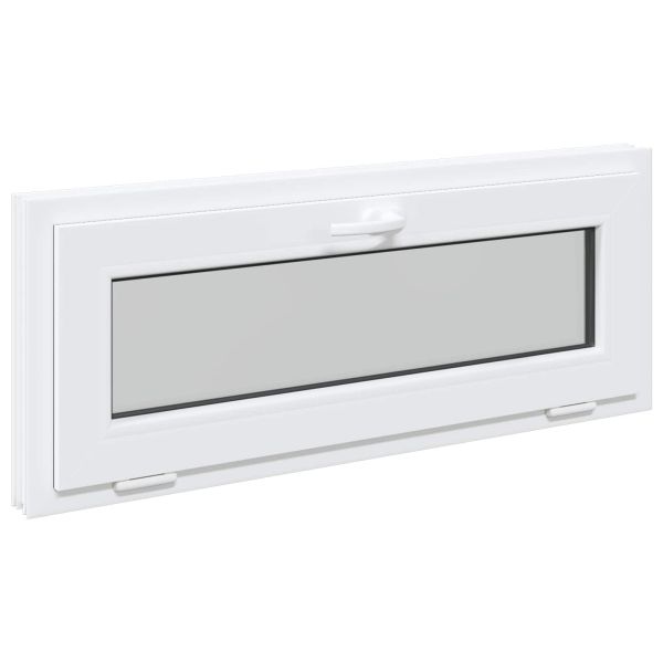 Прозорец за мазе RISOR 100 x 40 cm PVC и стъкло Бяло