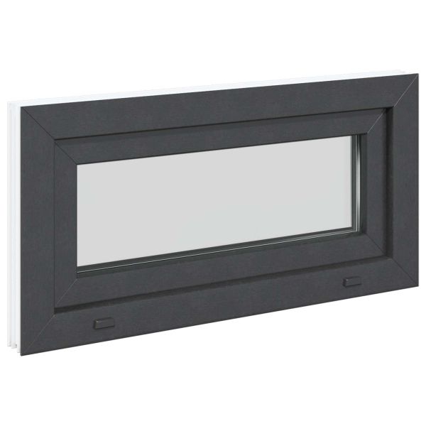 Прозорец за мазе RISOR 80 x 40 cm PVC и стъкло Антрацит