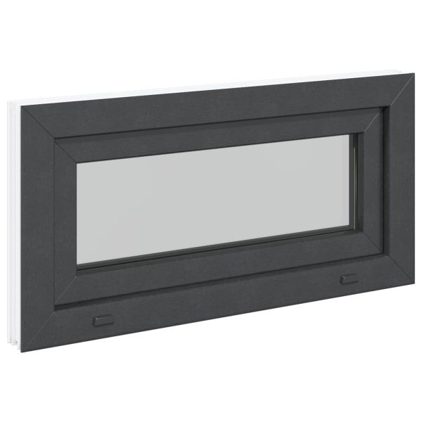 Прозорец за мазе RISOR 80 x 40 cm PVC и стъкло Антрацит