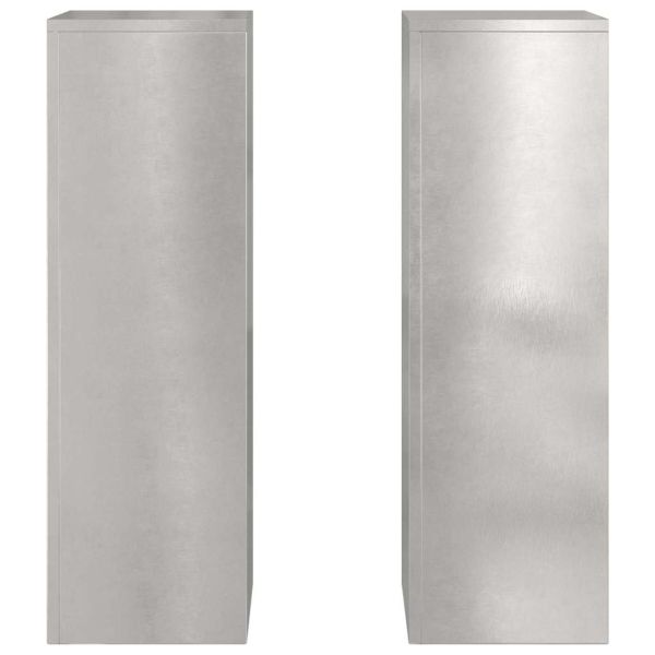 Стойка за растения 2 pcs Сребрист 24 x 24 x 75 см