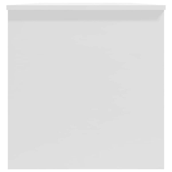Кафе маса, бял гланц, 102x50x52,5 см, инженерно дърво