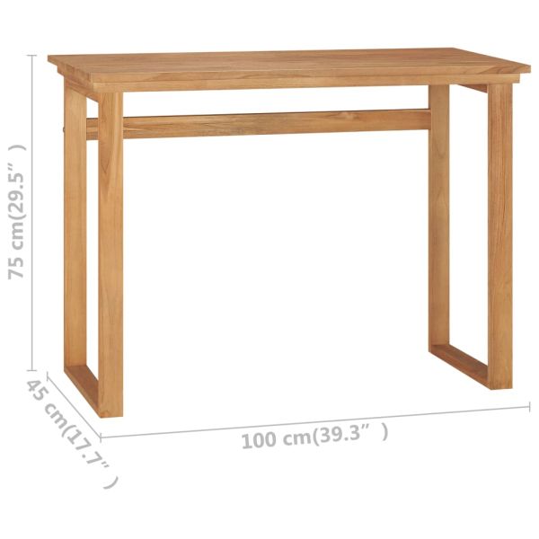 Бюро, 100x45x75 см, тиково дърво масив