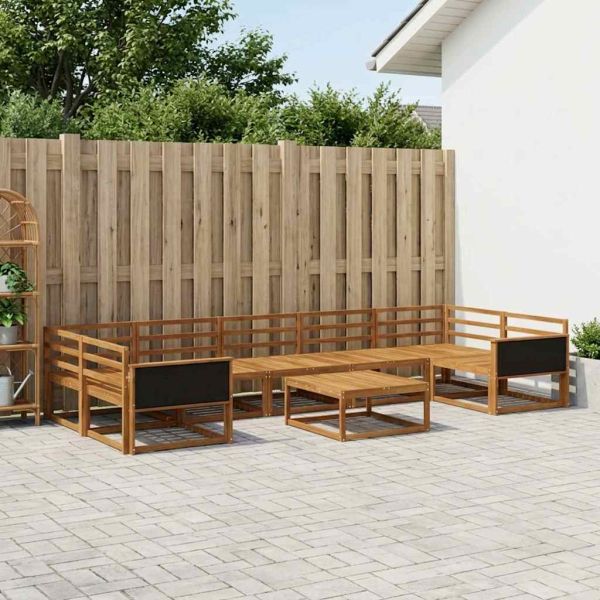 Комплект дивани за открито 8 pcs Натурално