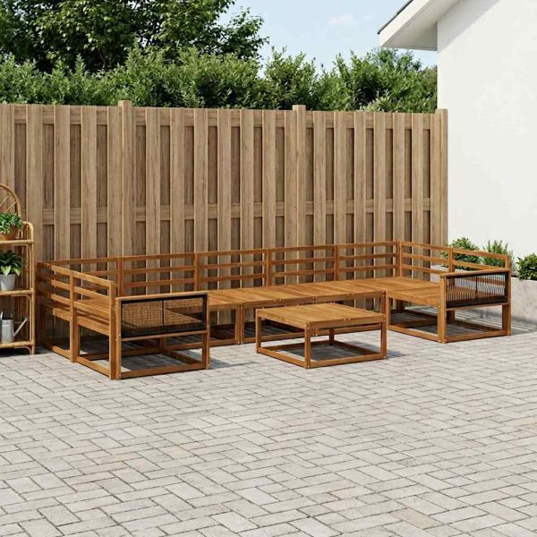 Комплект дивани за открито 8 pcs Натурално